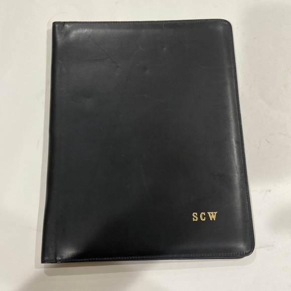 Saddler by Bosca Black Leather Binder FileFolder Portfolio